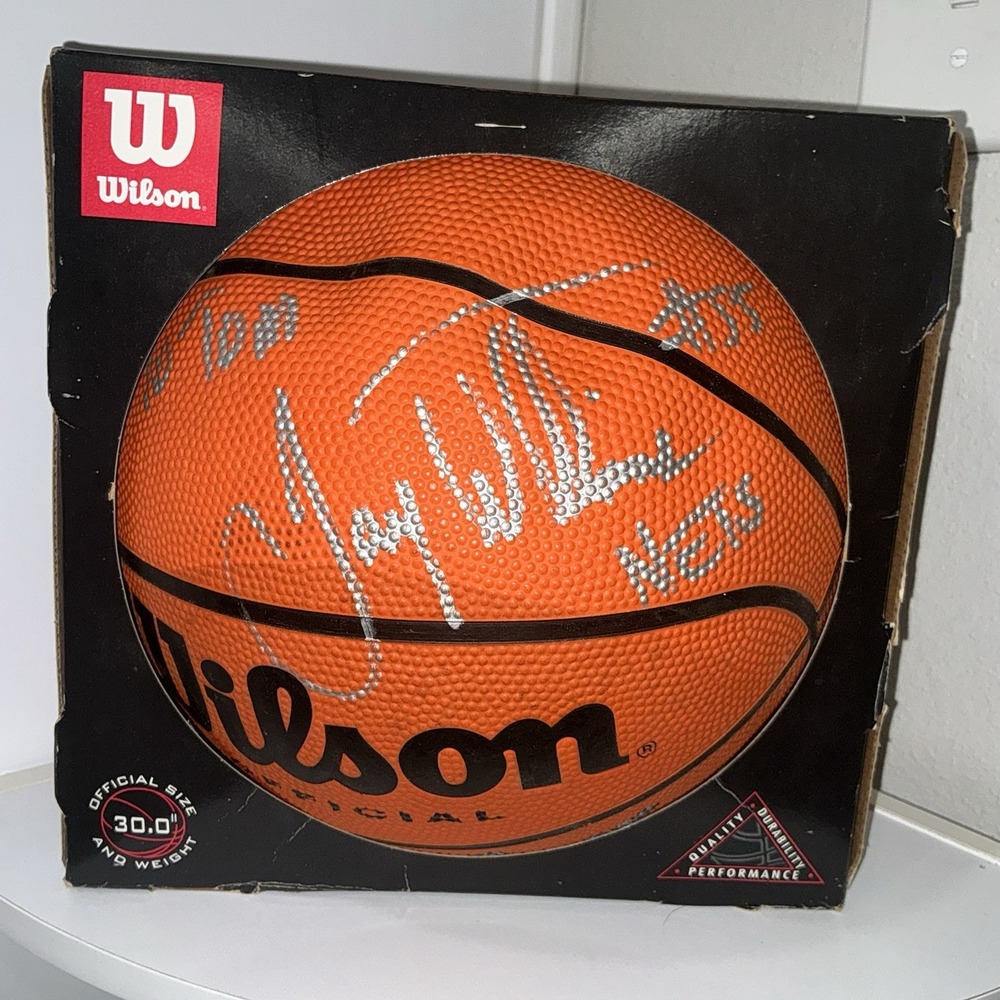Jay‎ Williams #55 New Jersey Nets SIGNED Full Size Basketball